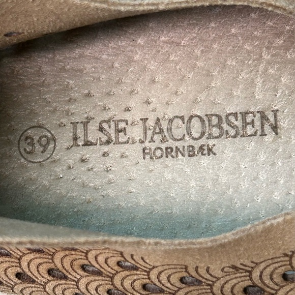 Ilse Jacobsen Tan Tulip Scallop Pattern Laser-Cut Slip-on Loafer Size 39 EU/9 US - Picture 8 of 11